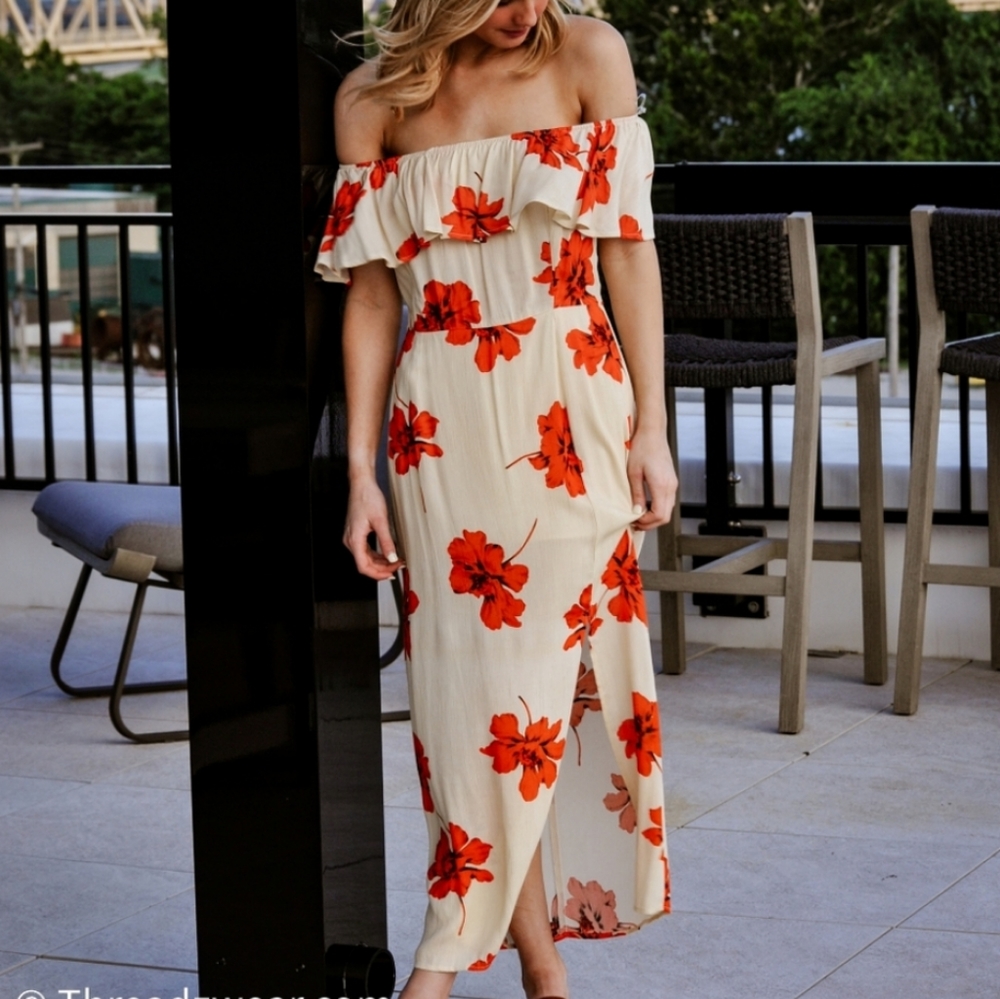 Off Shoulder Maxi Dress